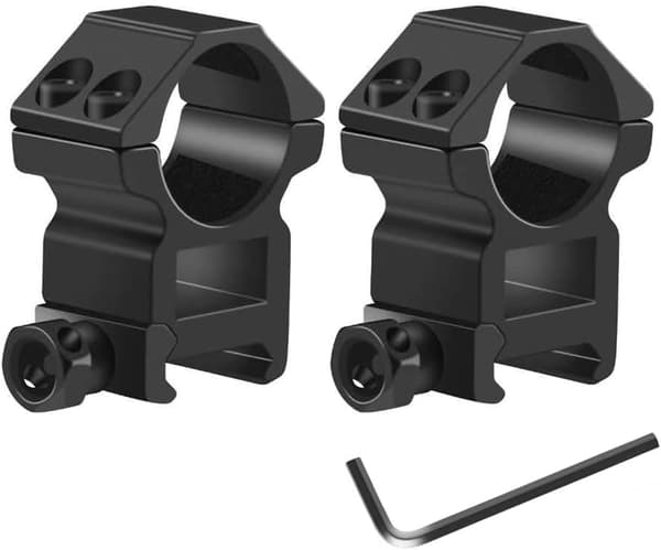Kikkertfester, Høyprofil Kikkertfester 1 Tomme Kikkertfester for 20mm Picatinny-skinne, 2stk/pakke【ad】_max