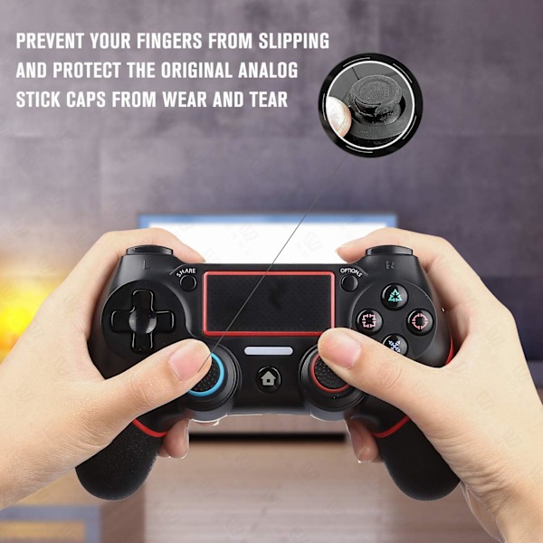 8 Par Thumb Grips for Kontrollere, Silikon Analog Stick Deksel for PS4 Xbox Upgraded Version