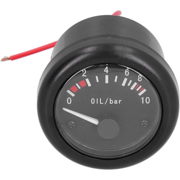 Olietryksmåler, Marine Motor Olietryksmåler LED-baggrundsbelysning med Advarselssensor Indikatorlampe 12V