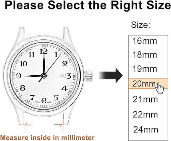 Urrem - justerbar - quick release - nylon - udskiftningsrem til mænd og kvinder - 22 mm - Sort