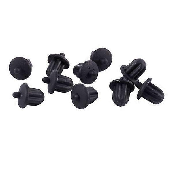 10x Sorte Gummi 6,35 mm Lydjack PC DVD Mikrofon Stik Støvhætte Black-max Black