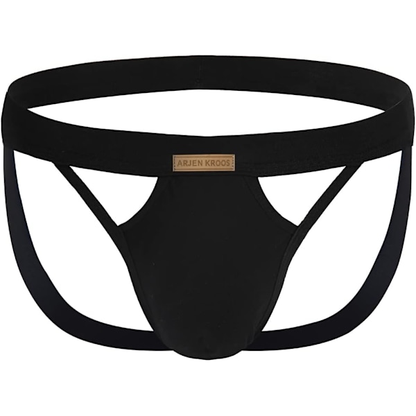 Herr Athletic Supporter Stretch Alusukat Mesh Jock Strap Monipakkaus Musta 3XL Black 3XL