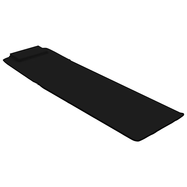 vidaXL Sammenklappelige strandmåtter 2 stk. stål og stof sort Black Svart