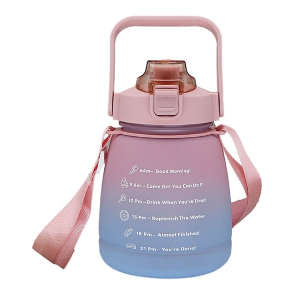 Sportflaska Vattenflaska med sugrör för skolbarn kvinnor tjej sötvatten rosa