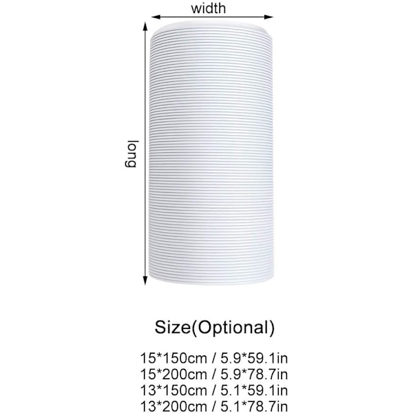 Klimaanlægsslange, Bærbar Universal Fleksibel Klimaanlægsslange Reservedele til Udluftningsslange (Diameter 15cm*1,5M) Diameter 15cm*1,5M
