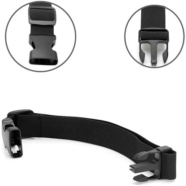 Fanny Pack Belteforlenger Justerbar Elastisk Stropp for Holografiske Vesker, 2-pakning (Svart) Extender Belt - 1 inches