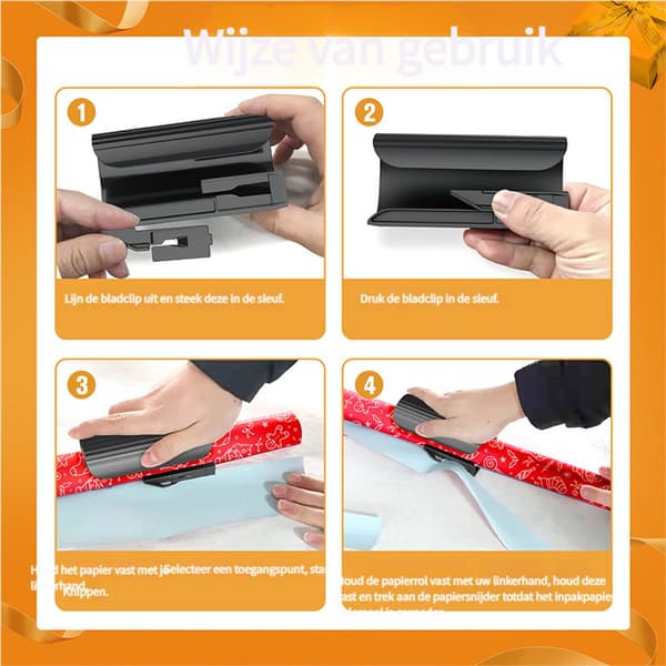 Presentpappersskärare - Skärmaskin för presentpapper - Skärmaskin för runt papper - Presentinslagningsassistent - Rullskärare