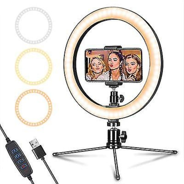 Led Ring Light 10 Inches Tre sorters lampor för Youtube Live Broadcast