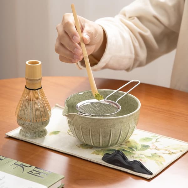 Matcha-set - Set om 7 - Matcha startkit - Matcha-visp - Det perfekta setet för traditionell matcha - Bambu - Vackert förpackat - B