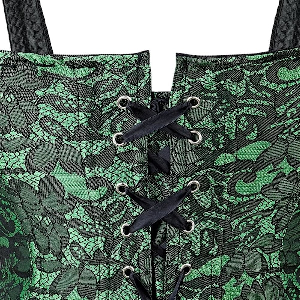 Naisten korsetit Overbust Bustier Top Gothic Sexy Olkapää Sininen6806 4XL Blue6806 4XL
