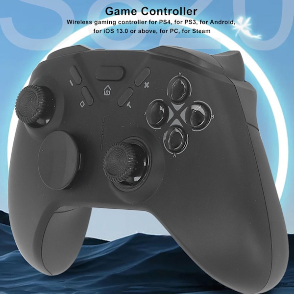 Trådløs spillkontroll Profesjonell ergonomisk følsom Hjem USB Gamepad Joystick for Android Svart