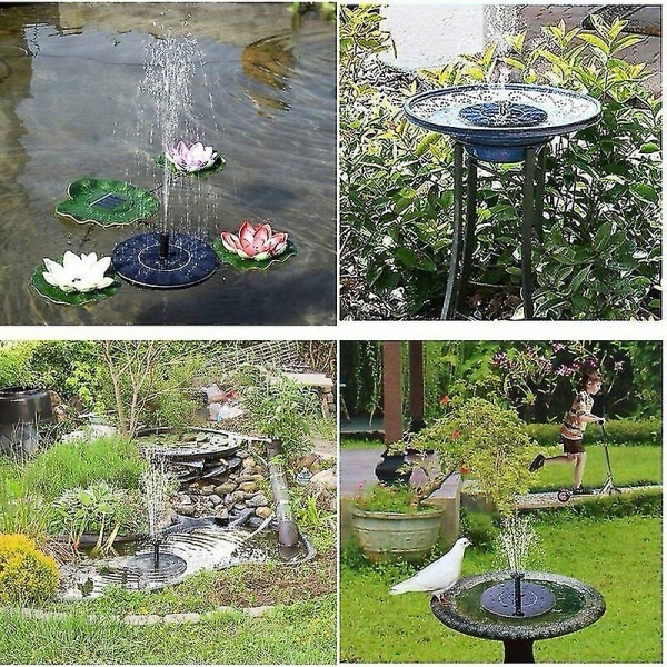 Solar fontän, utomhus trädgård fontän Solar pump kompatibel med damm