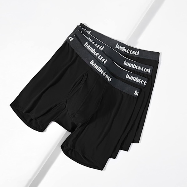 Menu2019s Underkläder Boxer Briefs med fluga Mjuk bekväm andningsbar underkläder för män Multipack Black L Black L