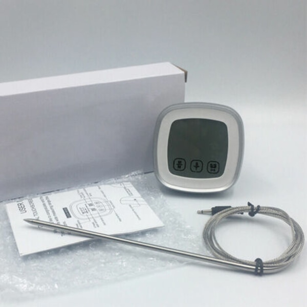Digitalt steketermometer for baking, BBQ, grilling med 1 sonder og en timer