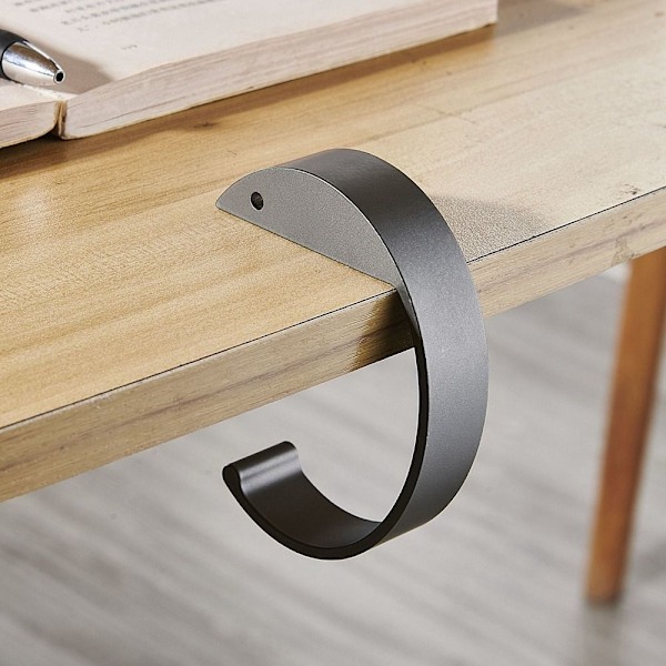 2kpl Kannettava ripustettava laukkukoukku Käsilaukun pidike Monitoiminen pöytäkoukku grey c-shaped