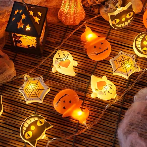 String Lights LED-lysstreng Dekorative græskarlamper Eventyrlys til indendørs udendørs Thanksgiving (3m 20 LED)-max