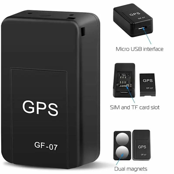 GF09 Mini GPS Tracker, Magnetisk Mini GPS Realtid Lång Standby Spårningsenhet för fordon Bil Person Hund Husdjur