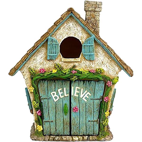 Miniature Elf Havegårdsdør - Udendørs Elf Hus til Træer, Havefigurer & Havefigurer (Én Størrelse, B) b One size