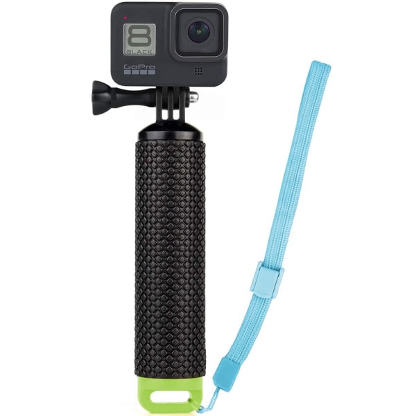 CQBB Flytande undervattensgrepp Vattentät Hand Stick Monopod Stick Selfie Stick Action Kamera-Grön