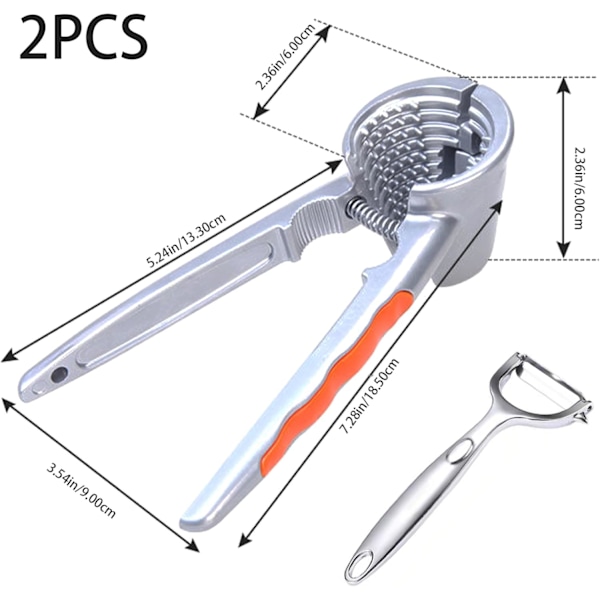 Solrosfrösplitter med fruktskalare 2-pack tunga nötknäppare icke-halk aluminiumlegering nötknäppare pekan hasselnöt kök nötknäppare