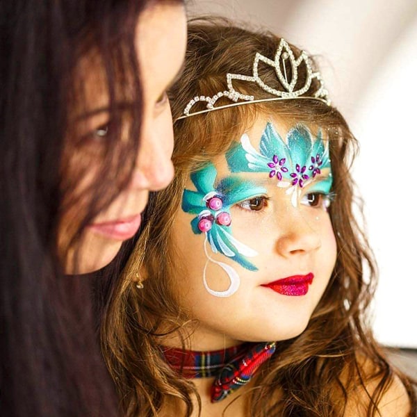 15 färger kroppsmålning Ansiktsmålarsats med borste för barn konstshow Halloweenfest Cosplay Makeup Kropp Festlig SQBB