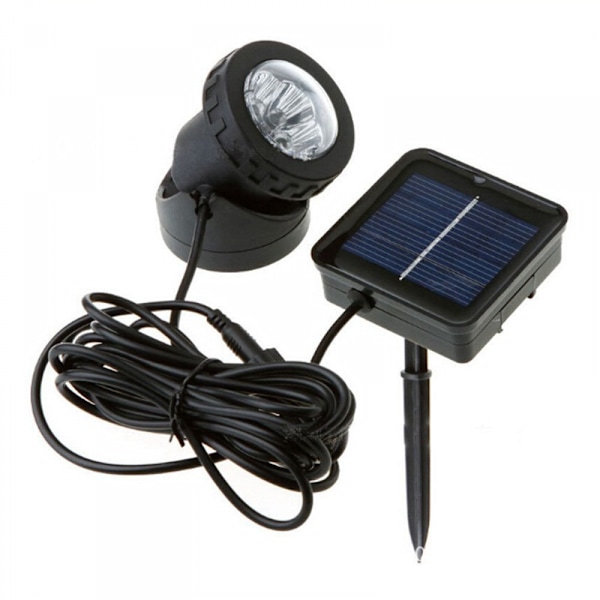 Solcelledrevet utendørs spotlight, 6 LED vanntette solcellelamper for dammer