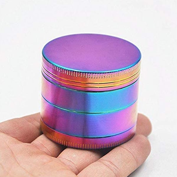 Rainbow Herb Mills 4-delt zinklegering Pollen Grinder 40mm 1.5inch 40mm 1.5inch