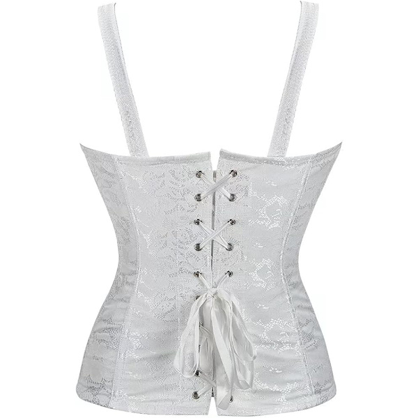 Naisten korsetit Overbust Bustier Top Gothic exy houlder 2928white S 2928white S