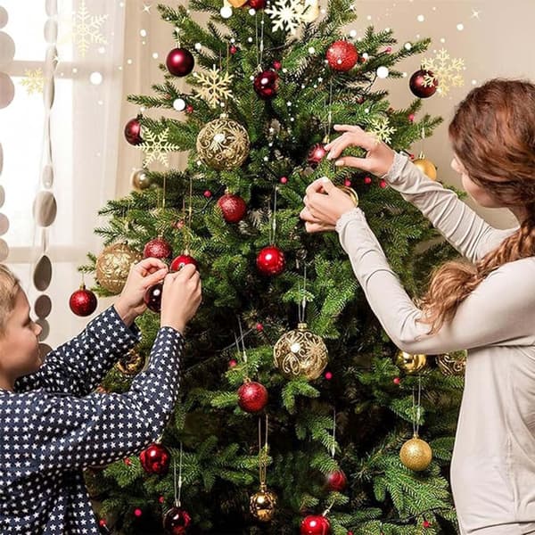 Julepyntophæng, polyesterløkker til træer, kranse og julehåndværk, 200 stykker, guld og sølv, 20 cm