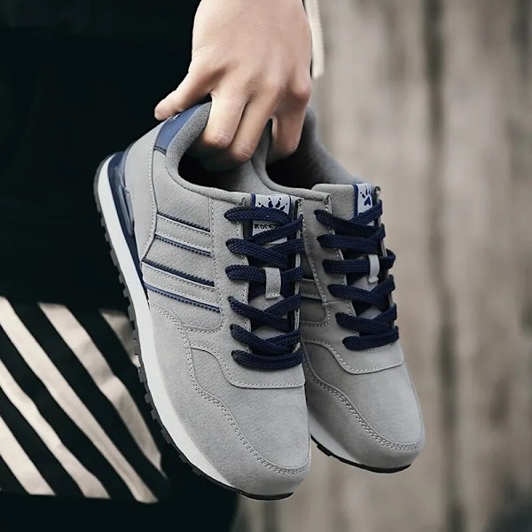 Avslappede skinnsko for menn, pustende joggesko for menn, flate sko for menn, høy kvalitet, Zapatillas