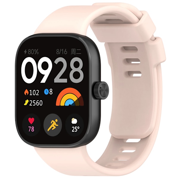 Silikonrem for Redmi Watch 4 Tilbehør Erstatning Smart Watch Band Armbånd Mykt Sportarmbånd Correa Mi Watch 4 Rem Hvit For Redmi Watch 4