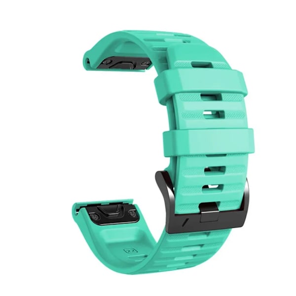 22 mm 26 mm silikonrem for Garmin Fenix ​​7X 7 Pro Solar/6X 6 Sapphire 5 5X Plus 3 3HR/Epix QuickFit WatchBand 1:1 Offisiell band style1 Teal style1 Teal QuickFit 26mm