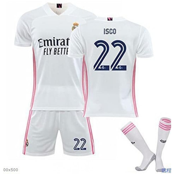 20-21 Real Madrids nye sæt Børn Voksne Fodboldtrøje Træningstrøje No.22 ISCO No.22 ISCO 26