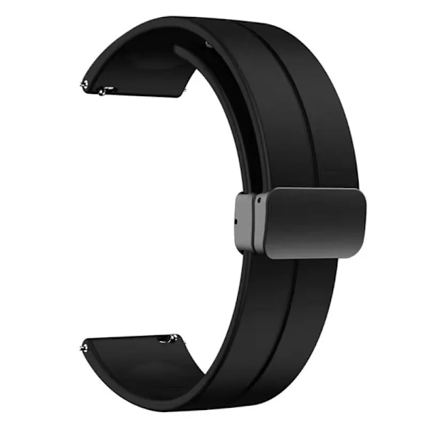 Magnetlås Silikonrem För Huawei Watch 3 pro GT3 GT2 42mm 46mm For Mi Watch S1 Pro/ Watch 2 20mm 22mm Bälte Armband black Huawei GT3 42MM