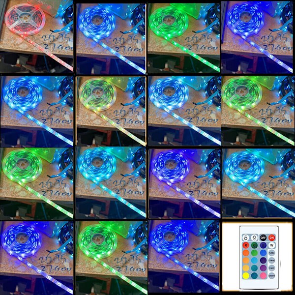 1-5M USB LED-strimmelbelysning RGB-farve 5050 skiftende tape Skab Køkkenbelysning 3M strimmelbelysning Fuld sæt 3M Strip light Full Kit