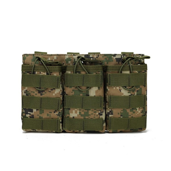 Taktisk trippel magasin klipp lomme felt vest Molle tilbehør sett Diverse veske oppbevaringsveske Intercom-pakke Patron midjeveske ACU 3L