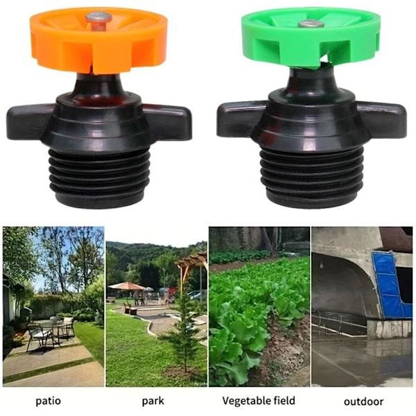 10 stk. 360 Graders Rotations Sprinklerhoved, Automatisk Havevanding, Grøn Green 10 pcs