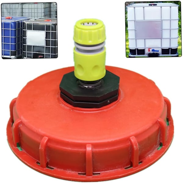 IBC-säiliön kansi 163 mm IBC-säiliösovitin CAP Ton-ämpäriadapter med tuuletusreiällä ulkotiloihin