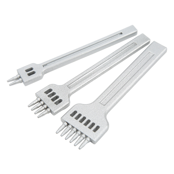 Lær Gaffel 2 Tænder 4 Tænder 6 Tænder Zink Legering Hvit Fin Glans Stor Orifice Utslipp Speil Finish Sømg Gaffel 4mm