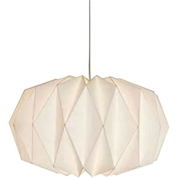 Nordisk Origami Papperslampskärm, Vikbar Hängande Ljus för Konstdekoration White