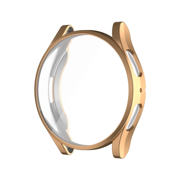 Case till Samsung Galaxy Watch 4 5 6 40 mm 44 mm Cover Täckning Silikon TPU Bumper Skärmskydd Fullständiga tillbehör Rose gold Galaxy Watch4 5 44mm