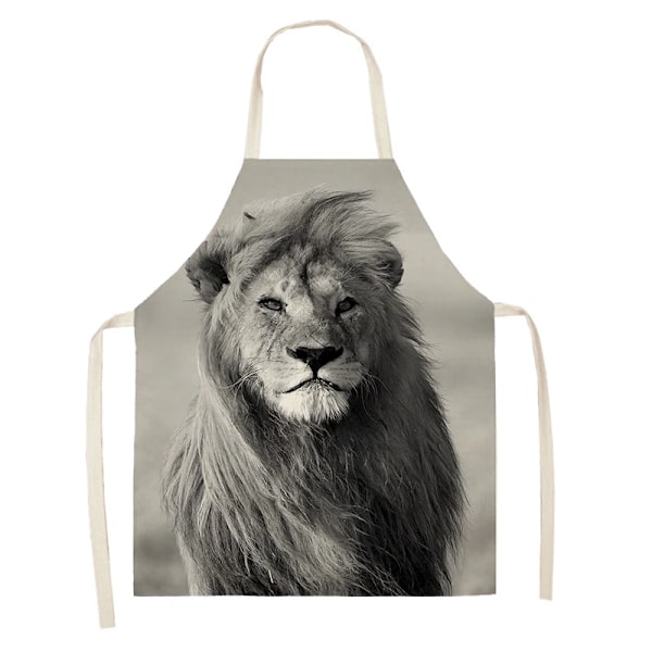 Kvinners Kjøkkenforkle Naturlige og Dyrestiler Restaurant Kokk Bartender Vanntett Forkle for Menn og Barn Maling Forklær wq-0009082- 55X68CM(L)