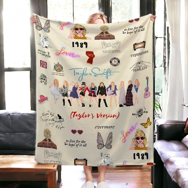 Xmas present idé för fans filt - Swiftie söt vinterfilt - 1989 turnéinspirerad present till henne [DB] 75cm*100cm 75cm*100cm