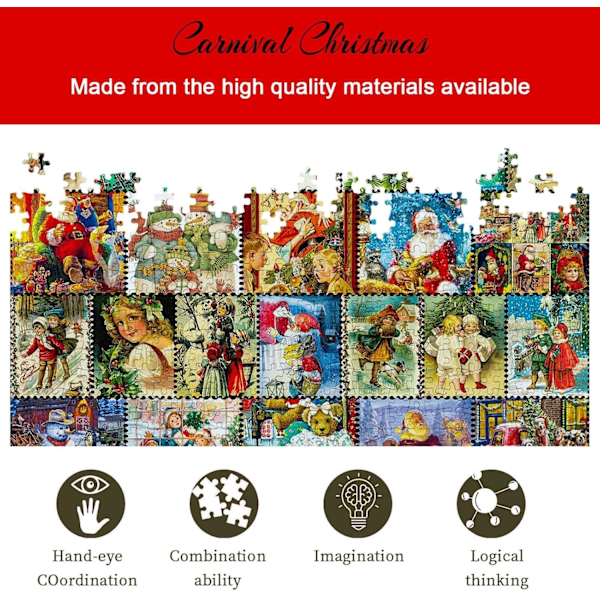 Puslespill Julekalender 2024, 1008 Brikker Juletellingspuslespill for Barn