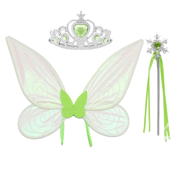 CQBB Änglavingar Pannband Fairy Stick Tredelad Set, Butterfly green