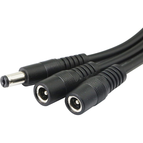 5.5/2.1mm 12v DC Strömkabel Splitter 1 Hane Till 2 Honkontakter Cctv Dc Splitter 1 Hane Till 2 Hon Splitter Kabel (0.3m)