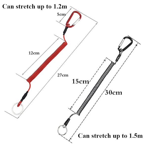 Uusi spiraalivenytysavaimenperä Elastinen jousi Rep-avaimenperä Metalli-karabiini Ulkoilmaan Anti-kadotettu puhelin Jousiavaimennauha Lukkokoukkun 4 1.2m