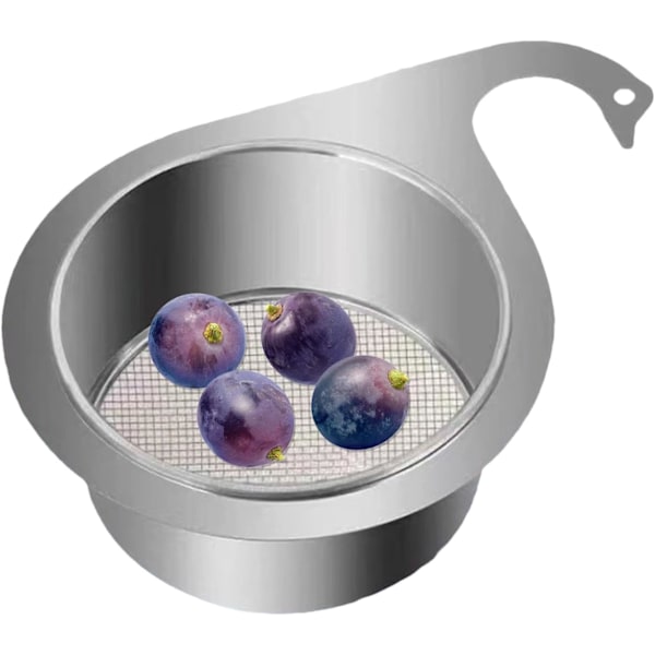 Svan Mesh Si Strainer til Køkken, Rustfrit Stål Vask Si, Hængende Hane Filterkurv