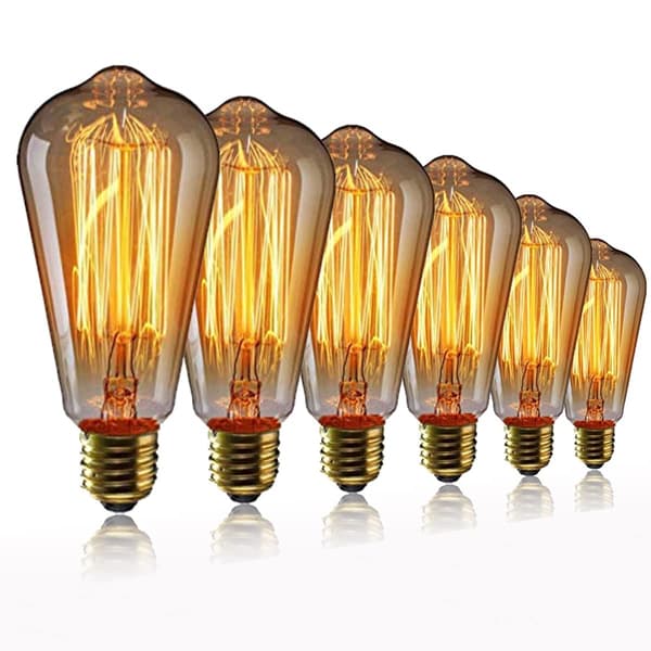 3-pack Glödlampa E27 40W ST64 Retro Edison - Varmvit - Perfekt max