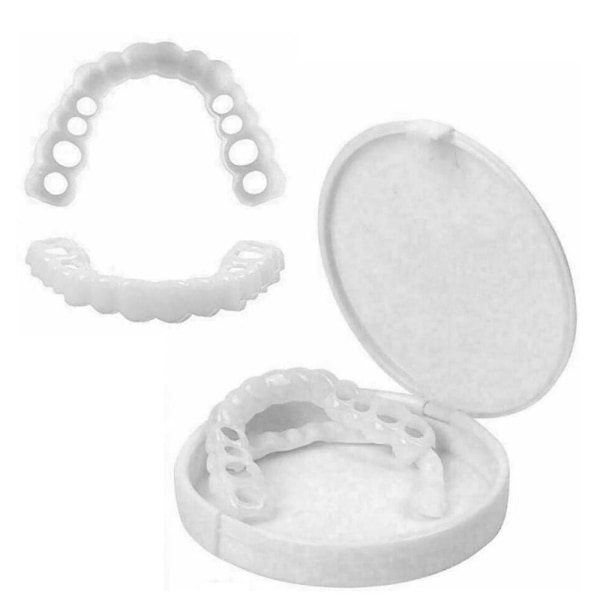 SQBB Perfekt leende fäste på övre falska tänder Dental Faner Protes Cover Set null none